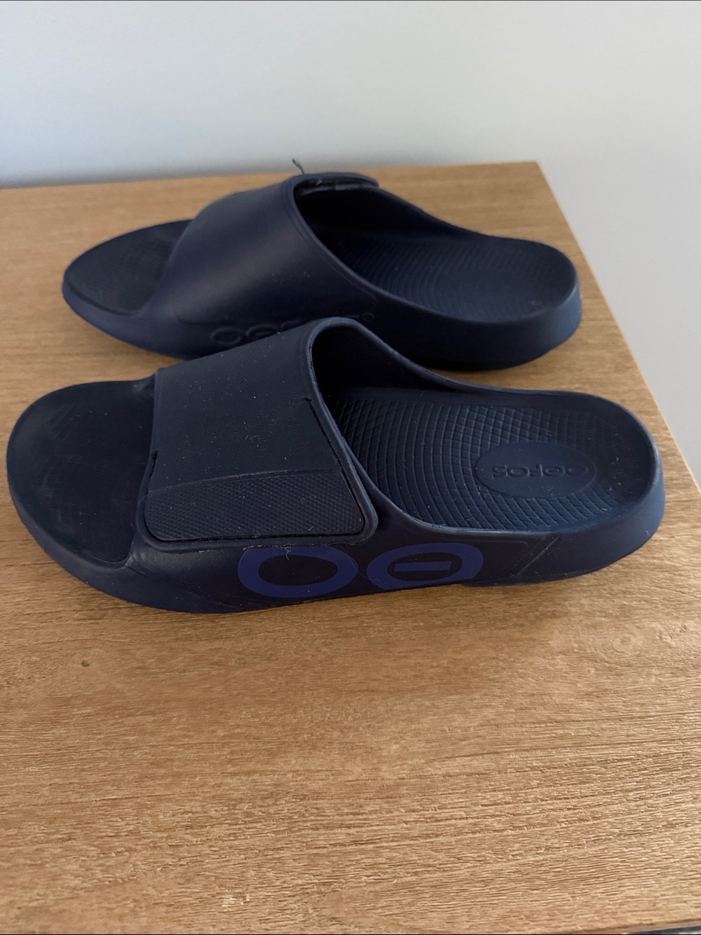 OOFOS Slide Sandals in Dark Blue BEST OFFER